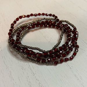 NEW Beaded Stretch Bracelets Set of 6